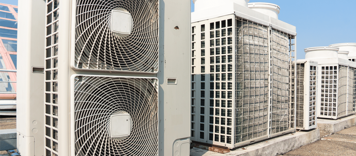 commercial air conditioning on top of a roof