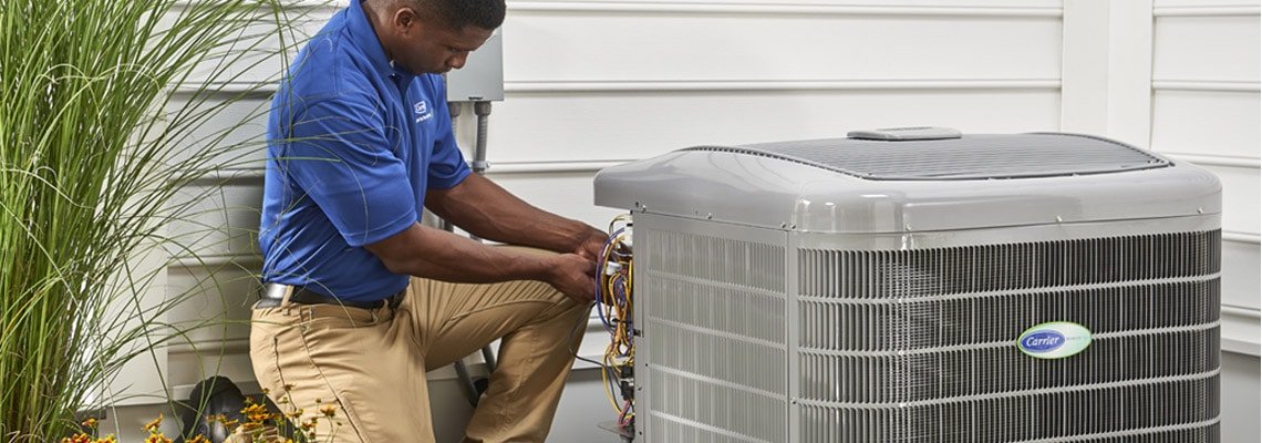 AC Repair Service Man Fixing AC