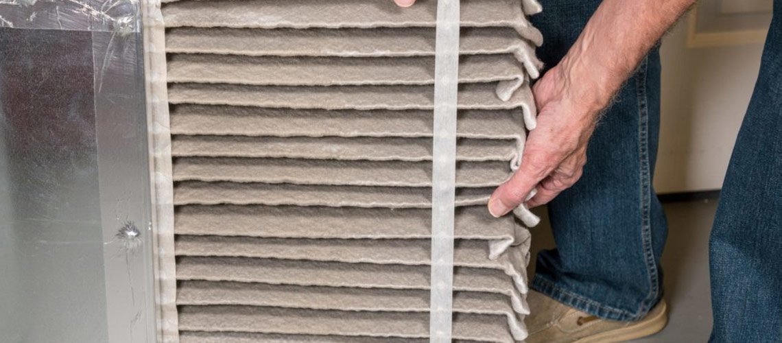 changing dirty HVAC filter